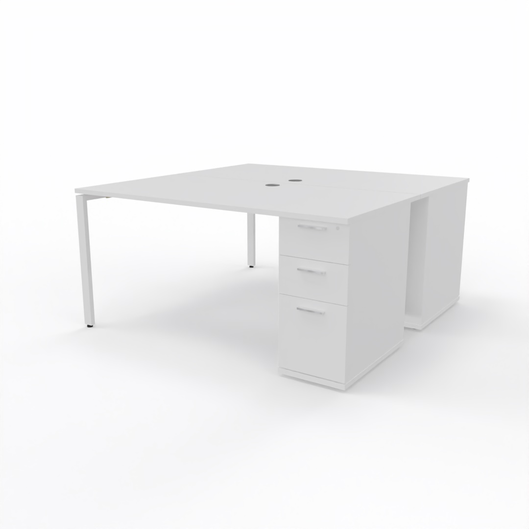 slimline desk white